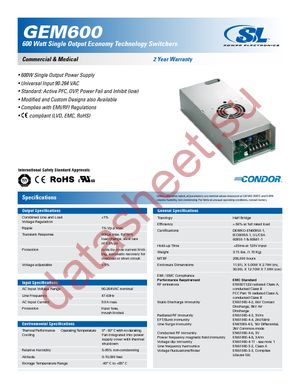 GEM600-24 datasheet  